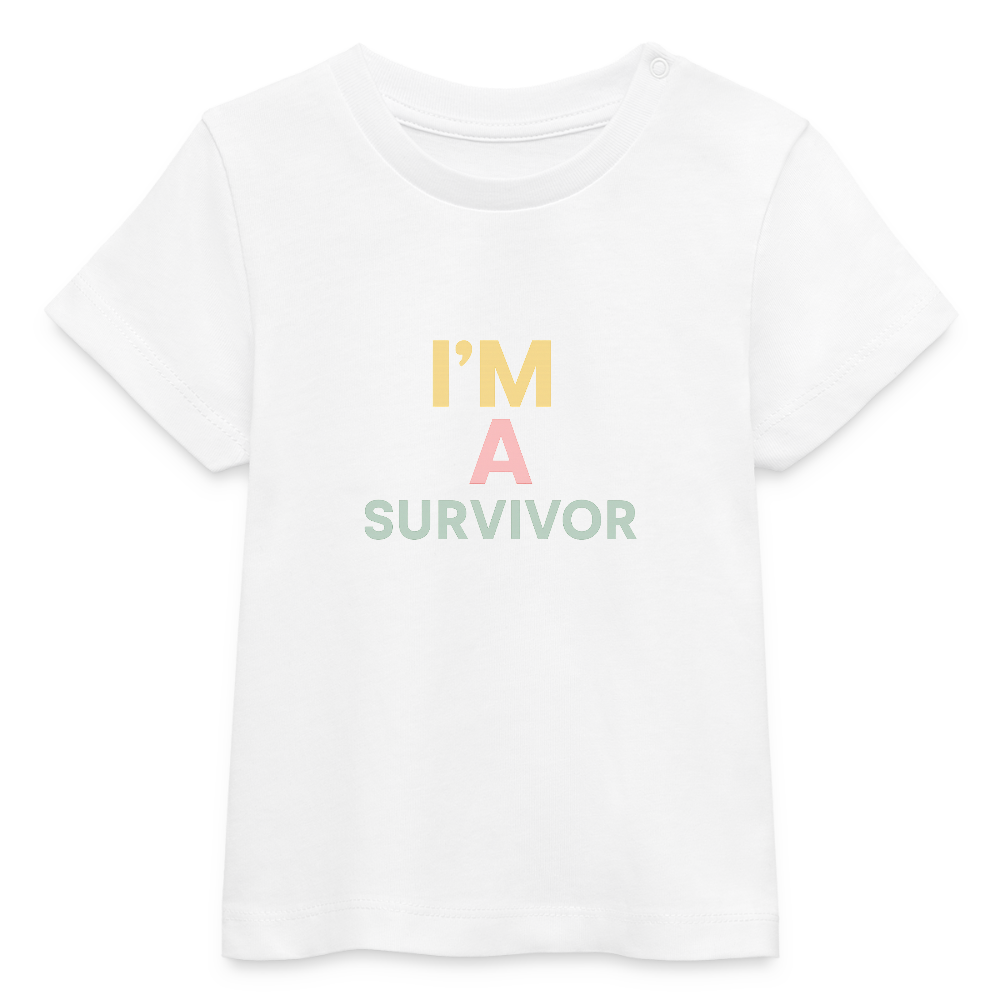 Baby Bio-T-Shirt "Survivor" - Weiß