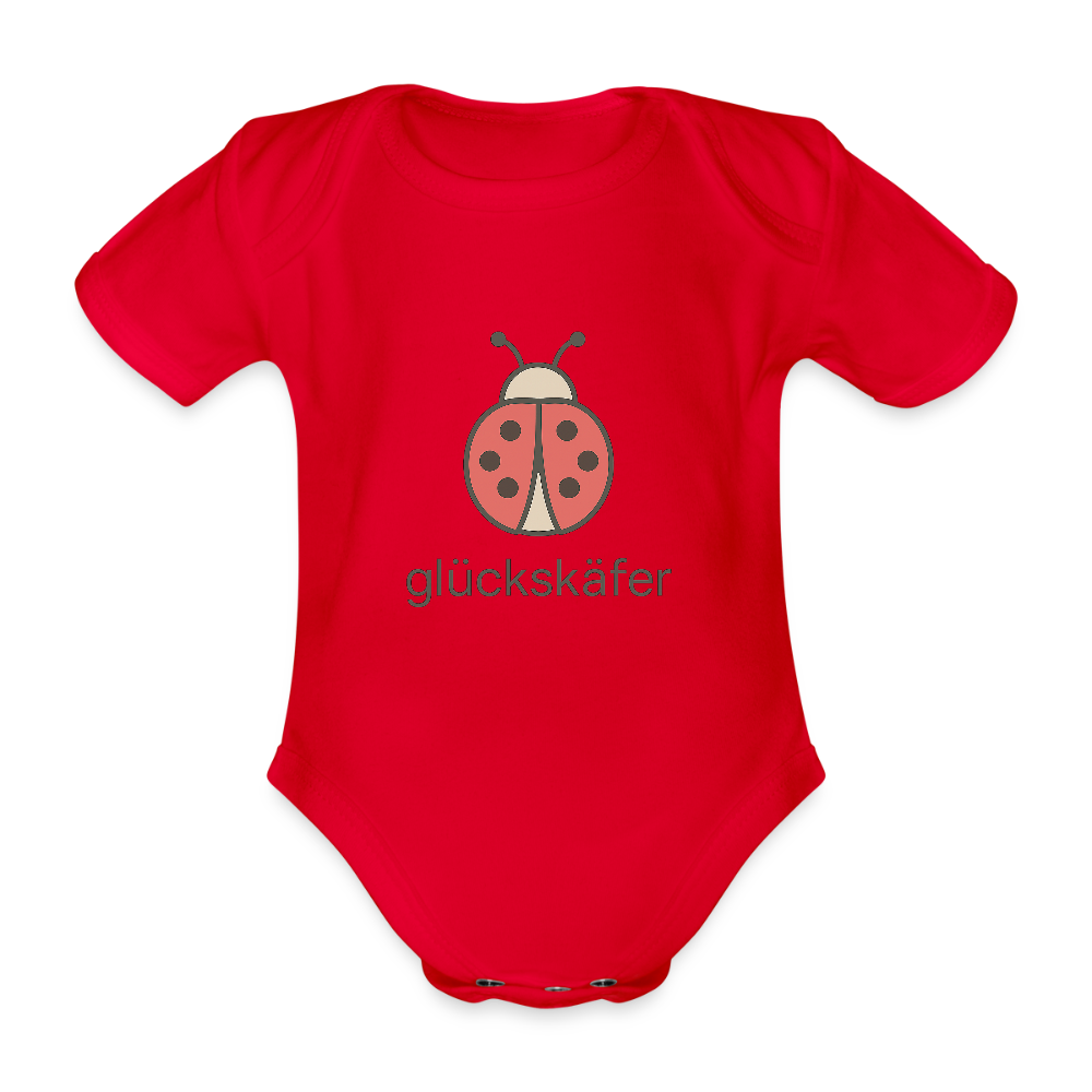 Baby Bio-Kurzarm-Body "Käfer" - Rot