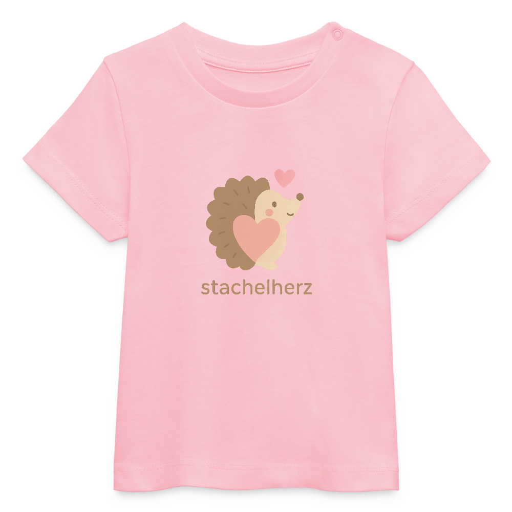 Baby Bio-T-Shirt "Igel" - Hellrosa