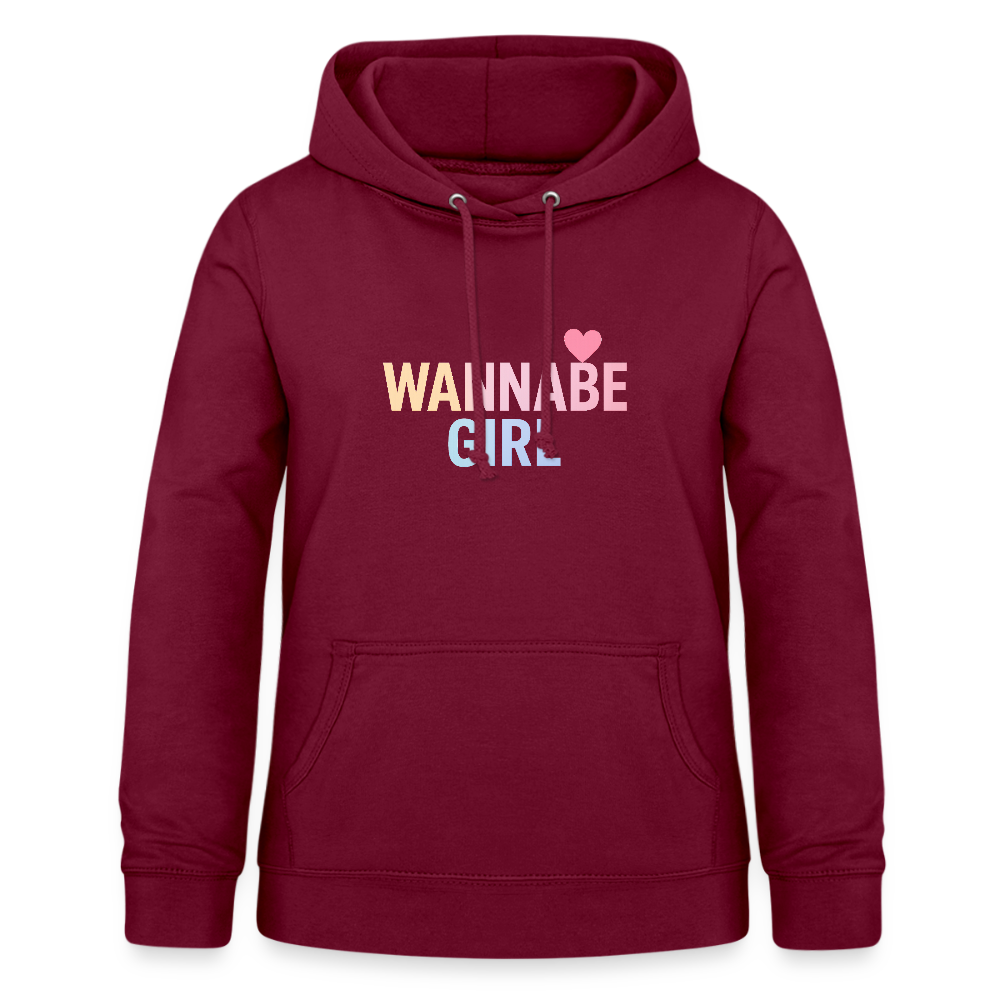 Frauen Hoodie "Wannabe Girl" - Bordeaux