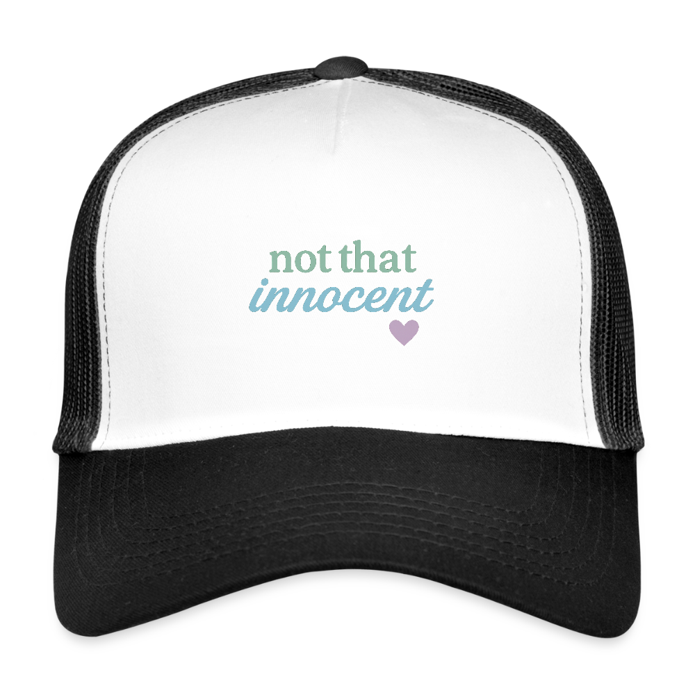 Cap "not that innocent" - Weiß/Schwarz