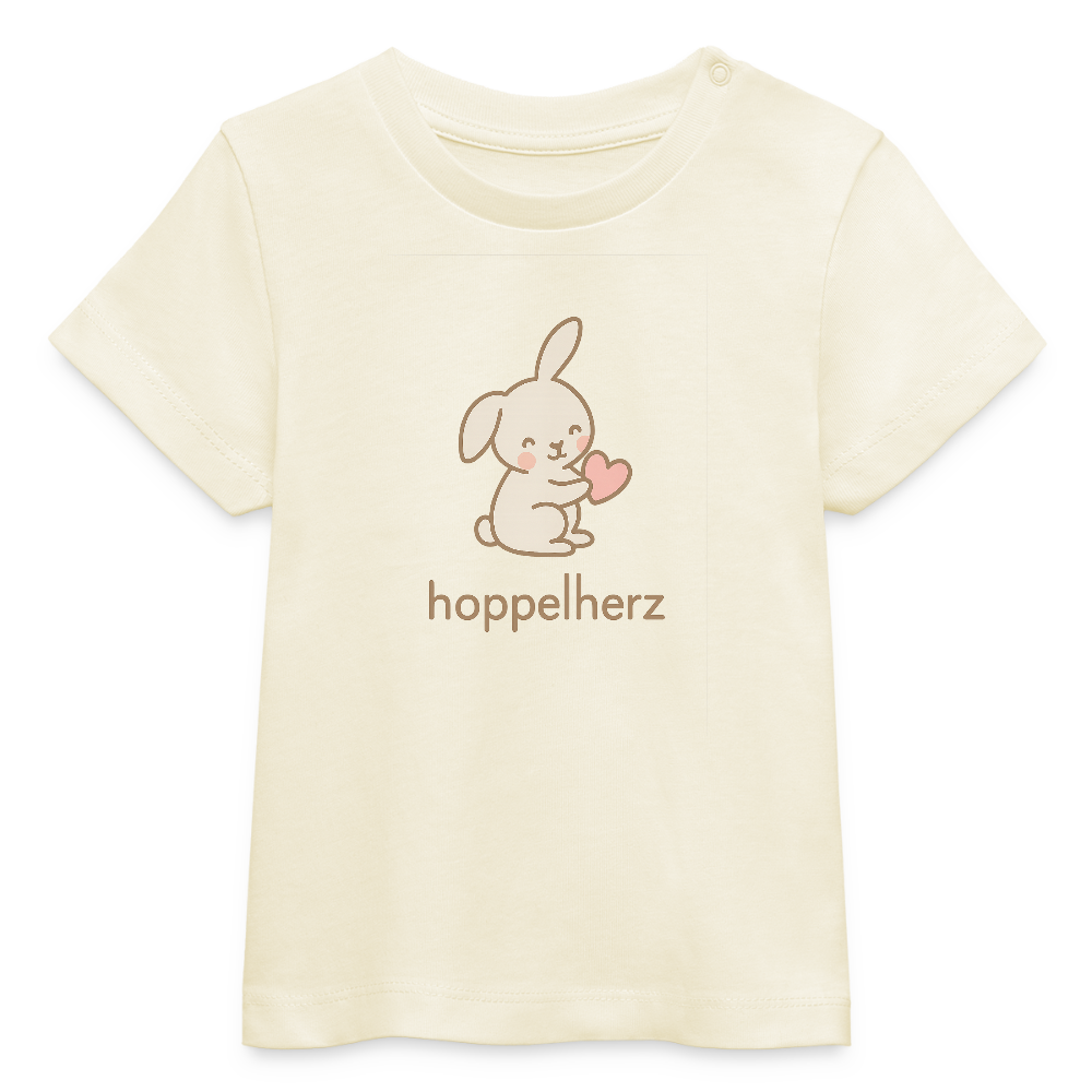 Baby Bio-T-Shirt "Hase" - Weißgrau