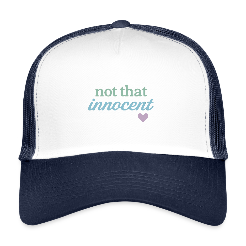 Cap "not that innocent" - Weiß/Navy
