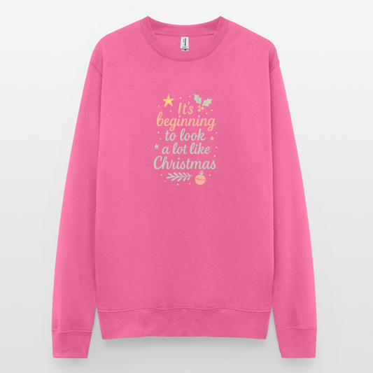 Unisex Pullover "It's beginning to look like Christmas" - Pink