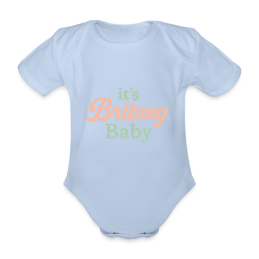 Baby Bio-Kurzarm-Body "Britney Baby" - Sky