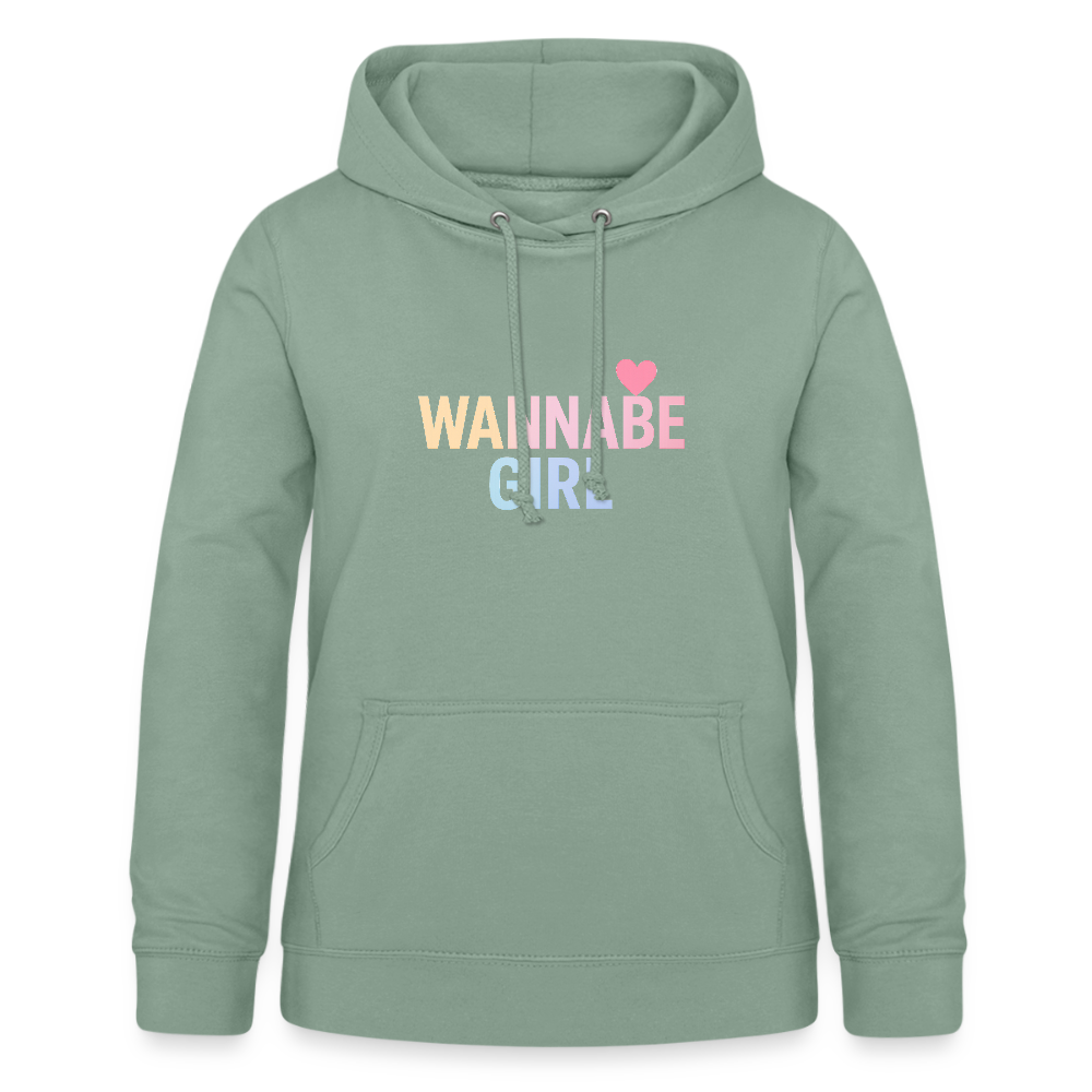 Frauen Hoodie "Wannabe Girl" - Graugrün