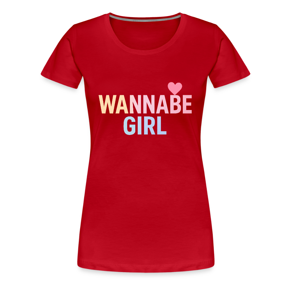 Frauen Premium T-Shirt "Wannabe Girl" - Rot