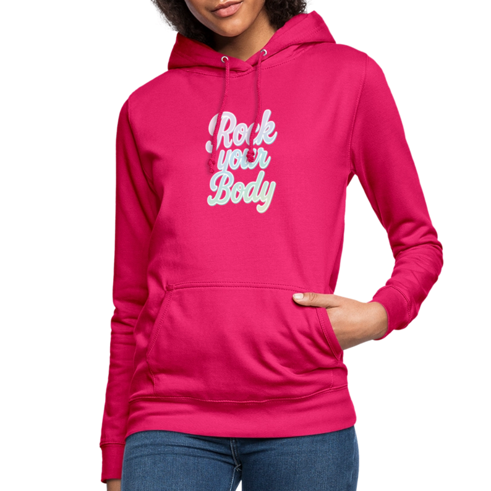 Frauen Hoodie "Rock your Body" - dunkles Pink