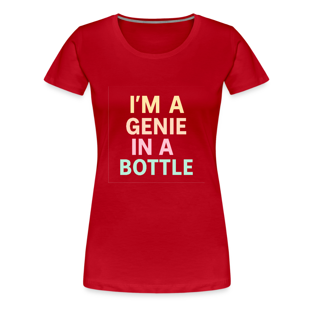 Frauen Premium T-Shirt "genie in a bottle" - Rot