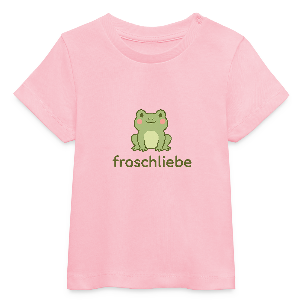 Baby Bio-T-Shirt "Frosch" - Hellrosa