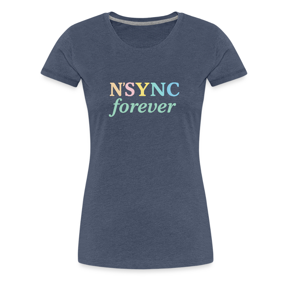 Frauen Premium T-Shirt "N'SYNC forever" - Blau meliert