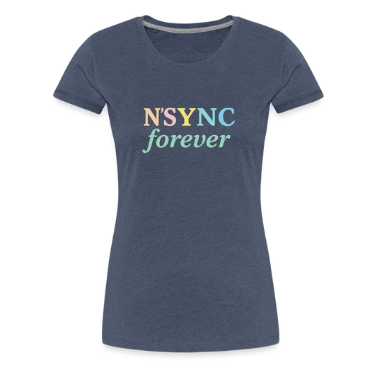 Frauen Premium T-Shirt "N'SYNC forever" - Blau meliert