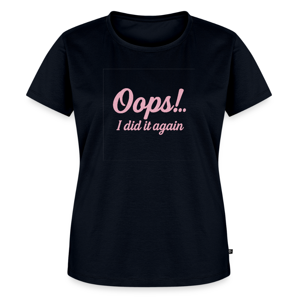 Frauen Premium T-Shirt "Oops"" - Navy