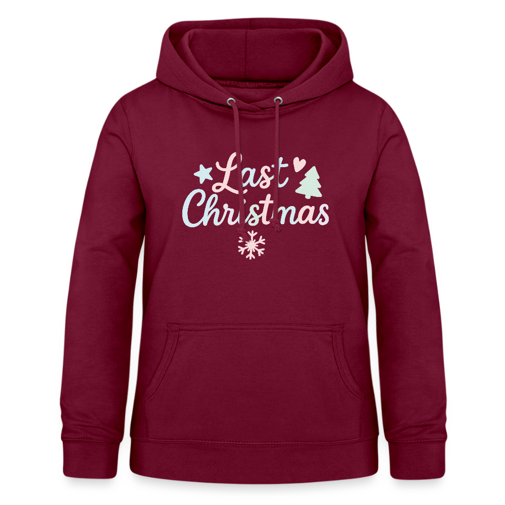 Frauen Hoodie "Last Christmas" - Bordeaux
