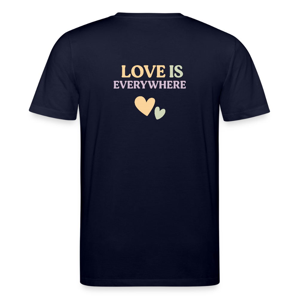 Unisex Bio-T-Shirt "Love is everywhere" - Navy