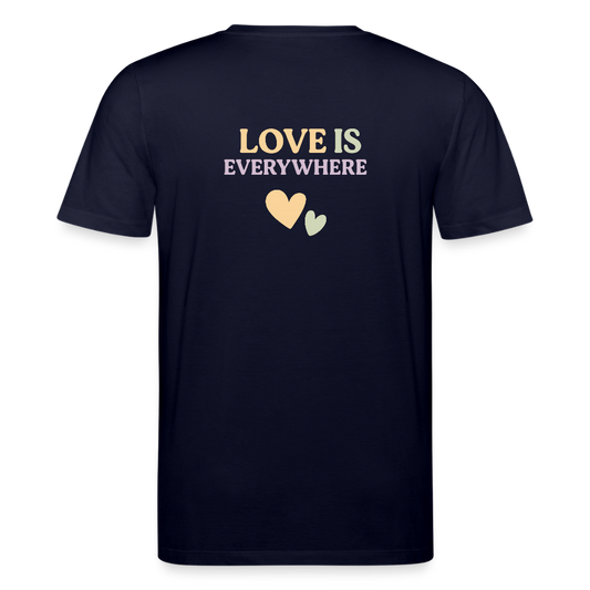 Unisex Bio-T-Shirt "Love is everywhere" - Navy