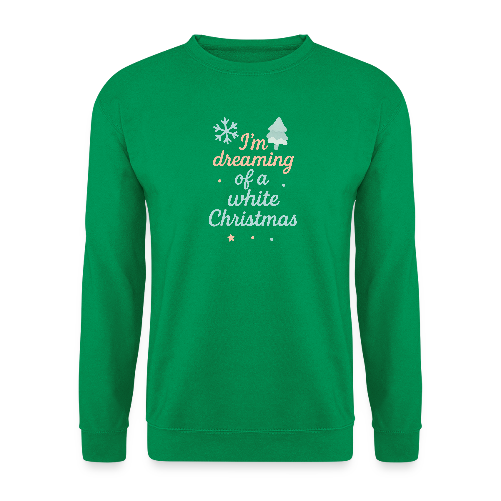 Unisex Pullover "White Christmas" - Kelly Green