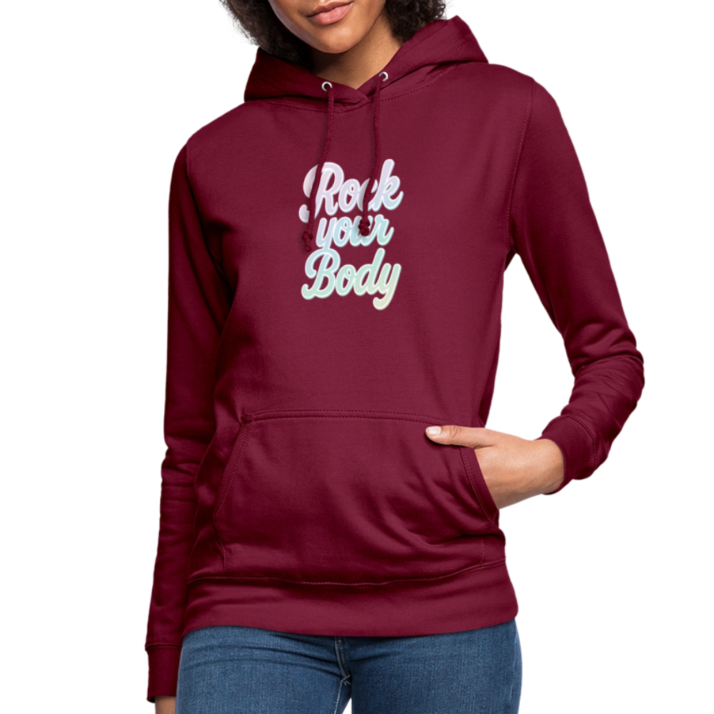 Frauen Hoodie "Rock your Body" - Bordeaux