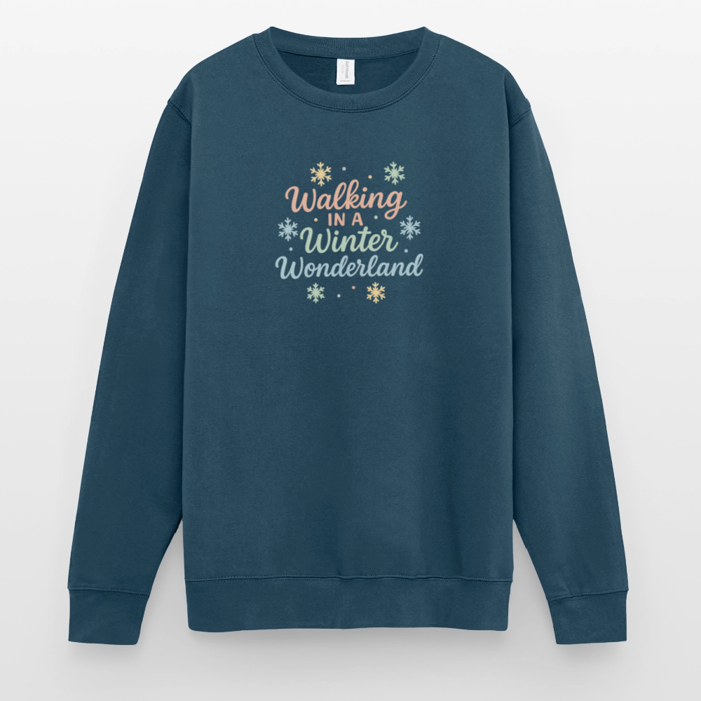 Unisex Pullover "Winter Wonderland" - Indigoblau