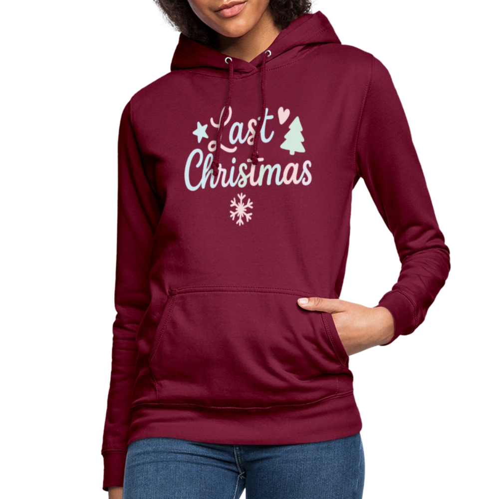Frauen Hoodie "Last Christmas" - Bordeaux