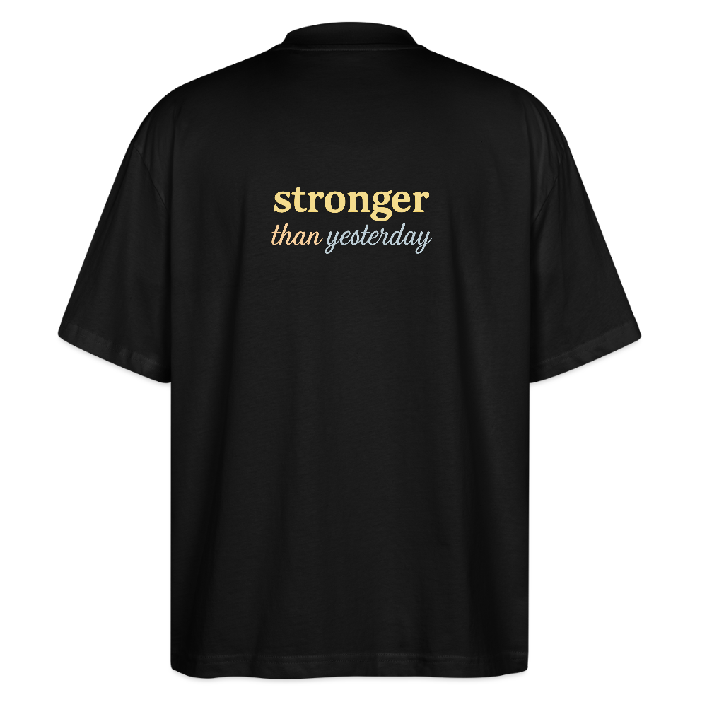 Oversized Shirt "Britney stronger" - Schwarz