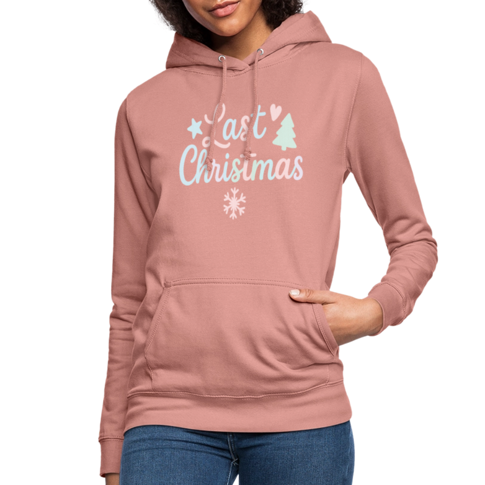 Frauen Hoodie "Last Christmas" - Altrosa