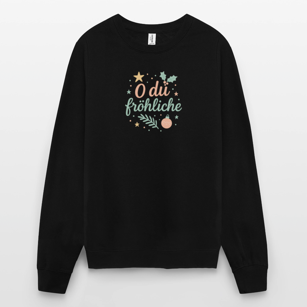 Unisex Pullover "O du fröhliche" - Schwarz