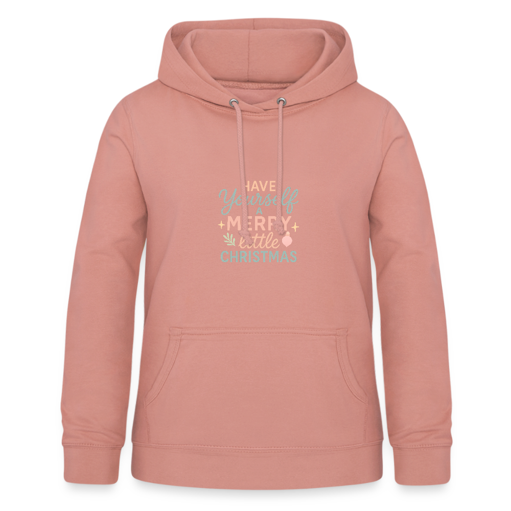 Frauen Hoodie "Have Yourself a Merry Little Christmas" - Altrosa