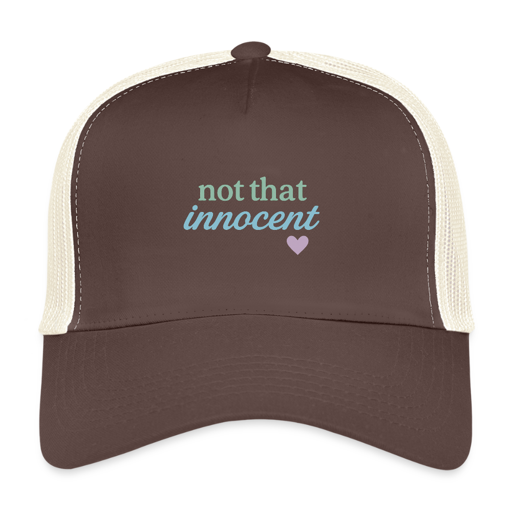 Cap "not that innocent" - Braun/Beige
