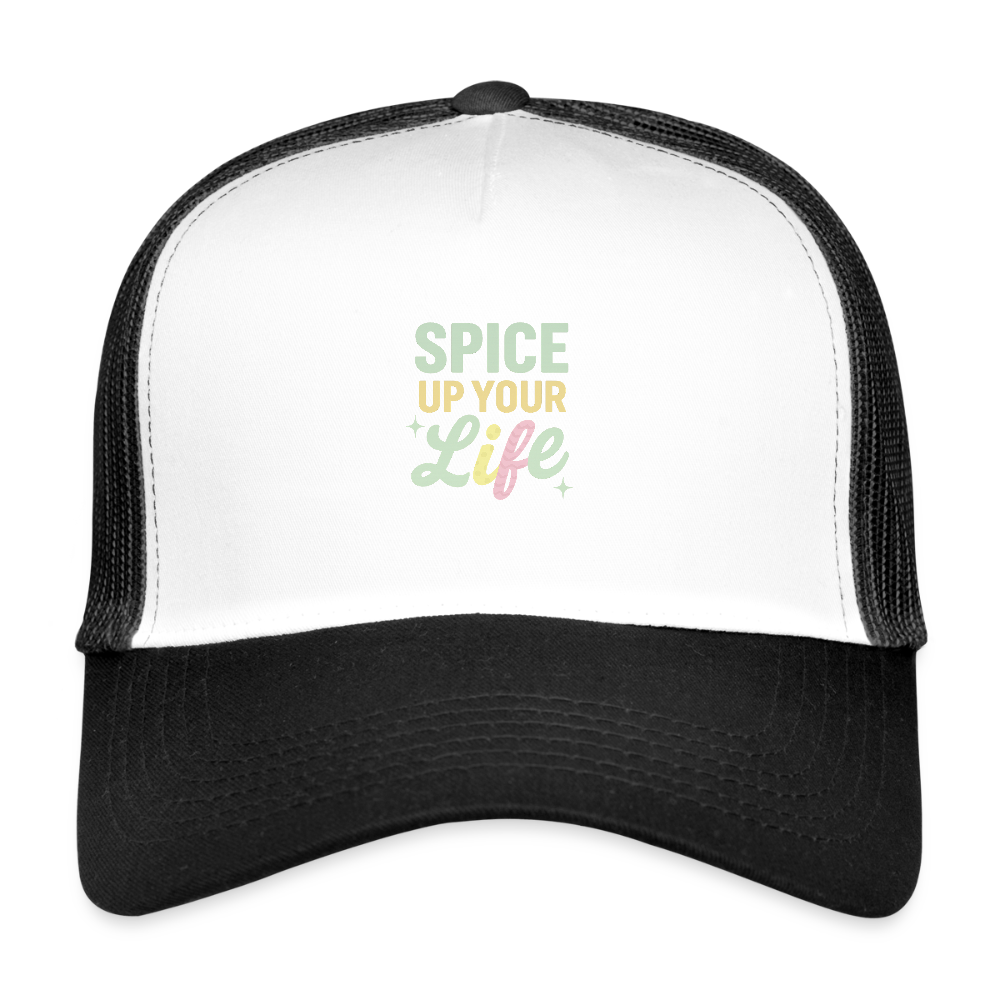 Cap "Spice up your life" - Weiß/Schwarz