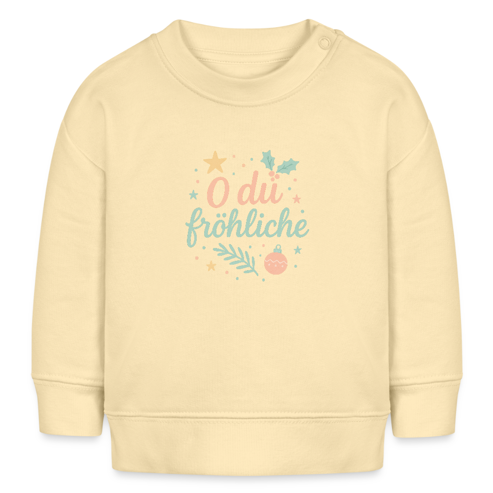 Kids Bio-Sweatshirt "O du fröhliche" - Creme