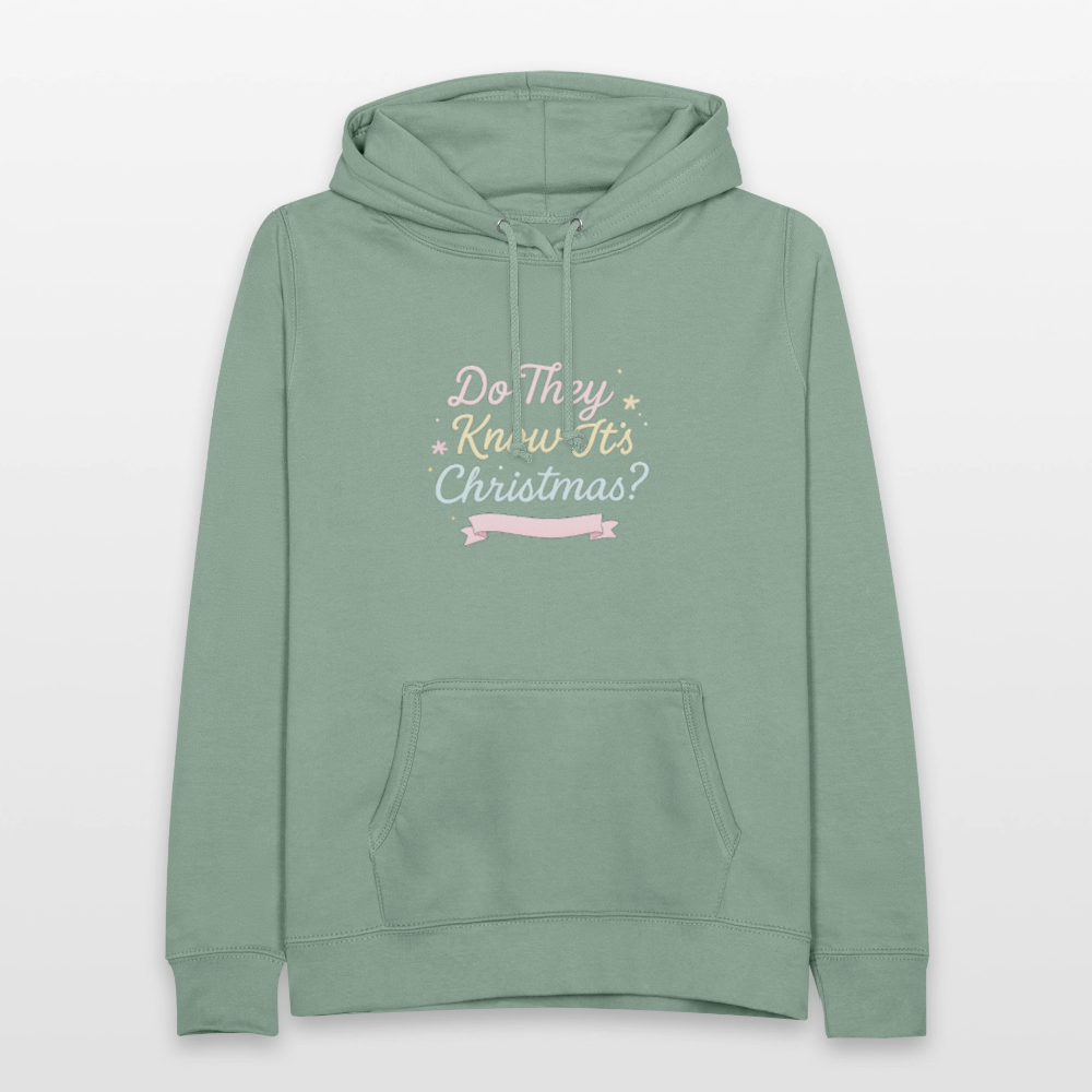 Frauen Hoodie "Do They Know It's Christmas?" - Graugrün
