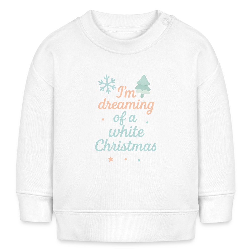 Kids Bio-Sweatshirt "White Christmas" - Weiß