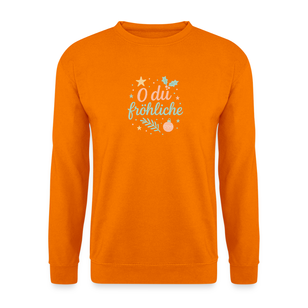 Unisex Pullover "O du fröhliche" - Orange