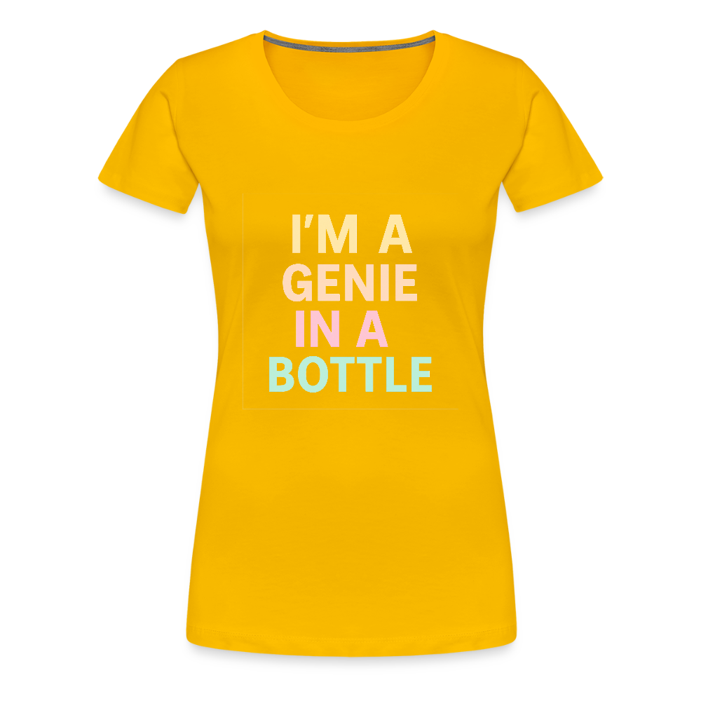 Frauen Premium T-Shirt "genie in a bottle" - Sonnengelb
