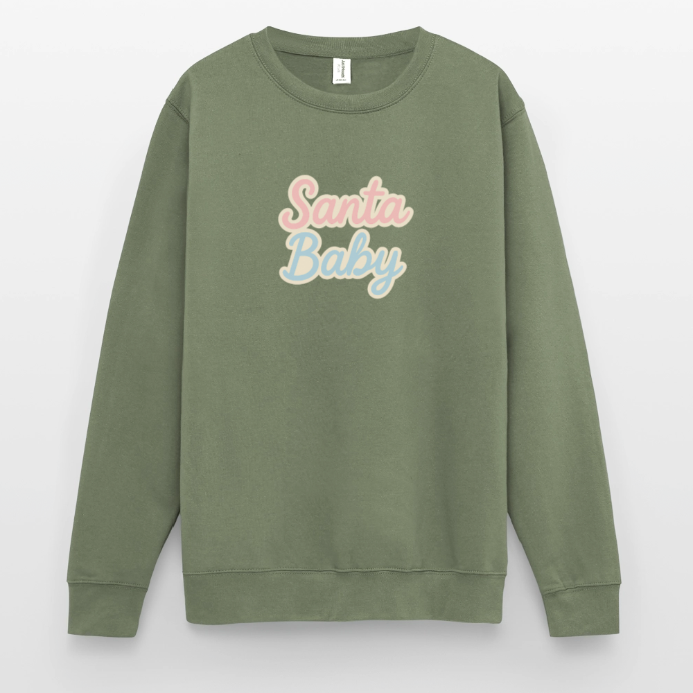 Unisex Pullover "Santa Baby" - Armeegrün