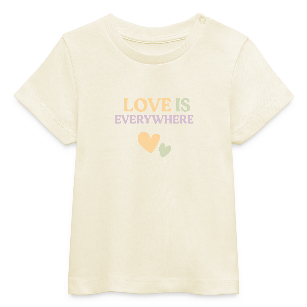 Baby Bio-T-Shirt "Love is everywhere" - Weißgrau