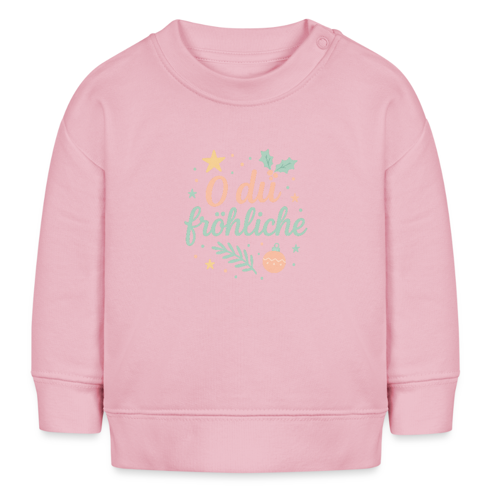 Kids Bio-Sweatshirt "O du fröhliche" - Hellrosa