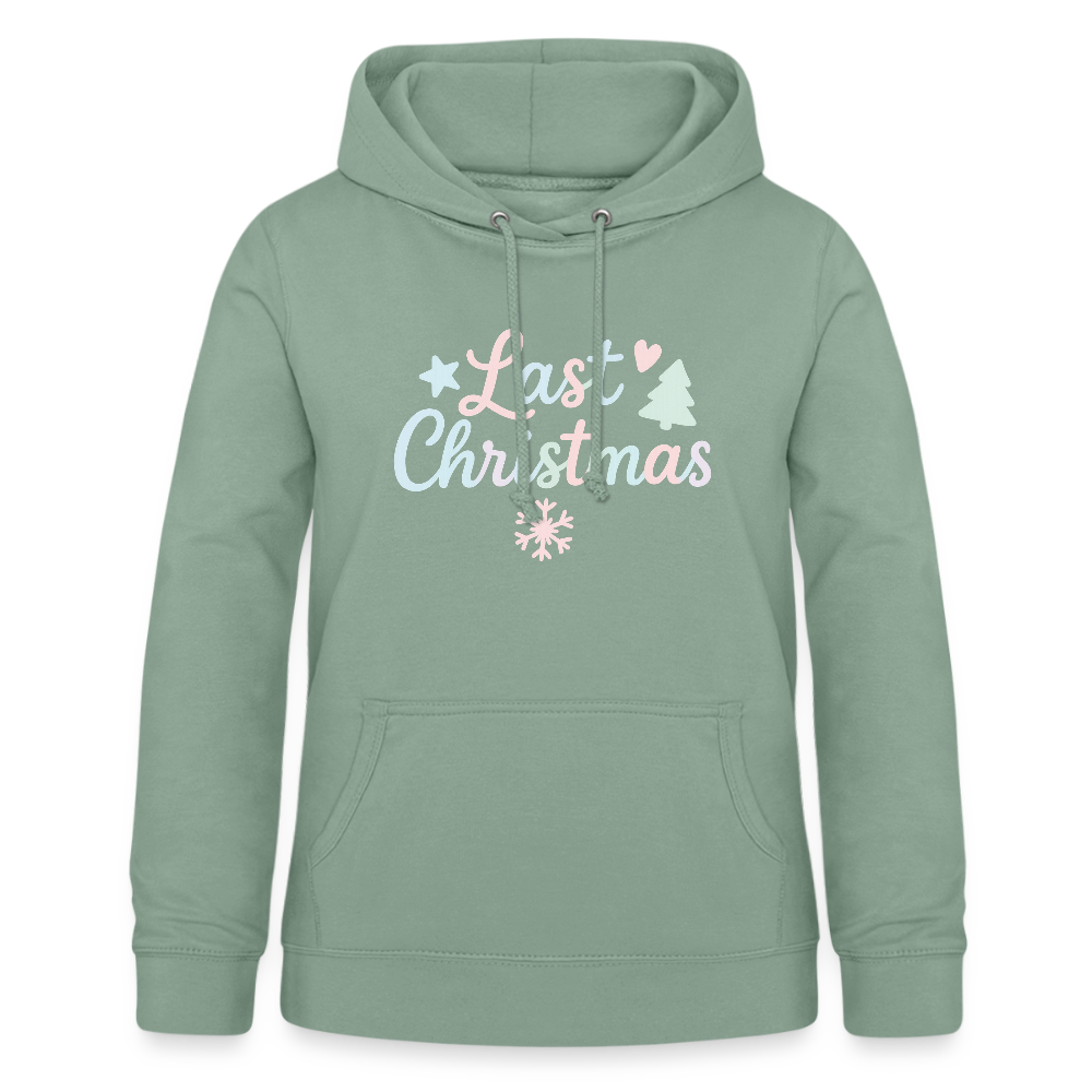 Frauen Hoodie "Last Christmas" - Graugrün