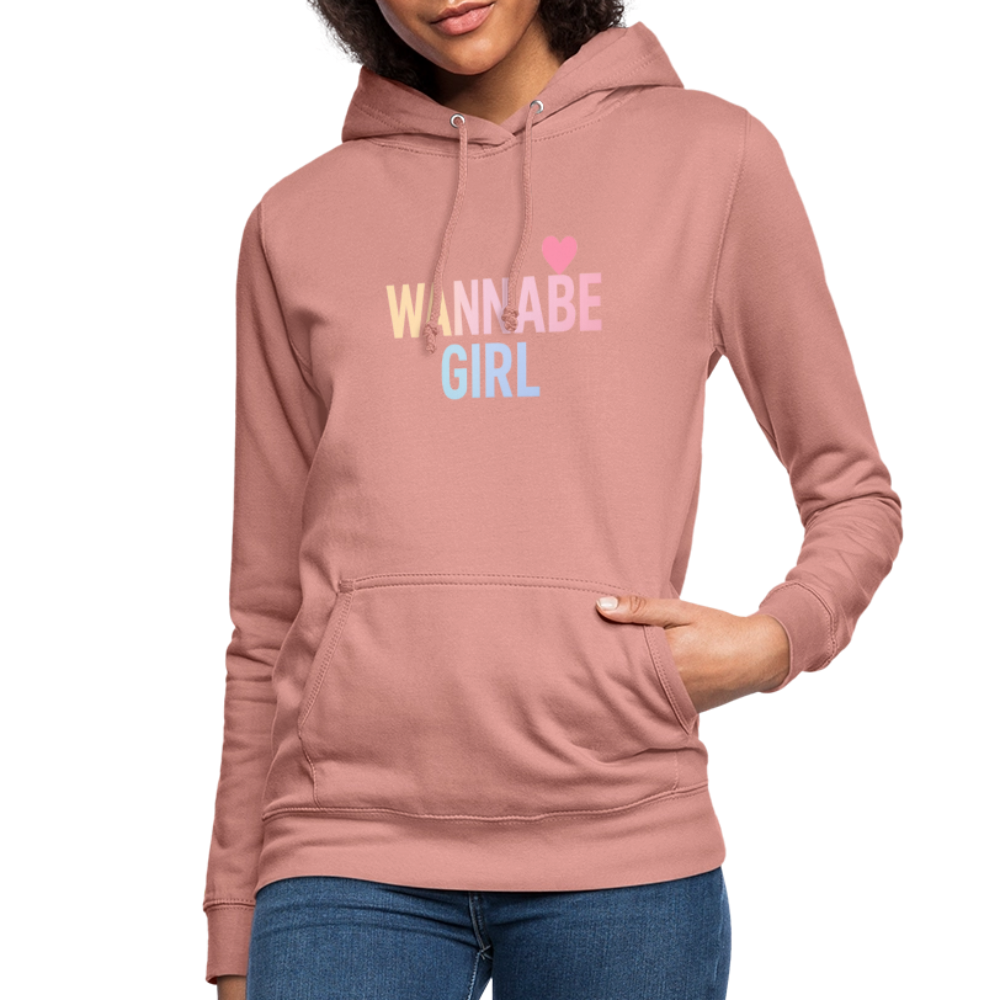 Frauen Hoodie "Wannabe Girl" - Altrosa