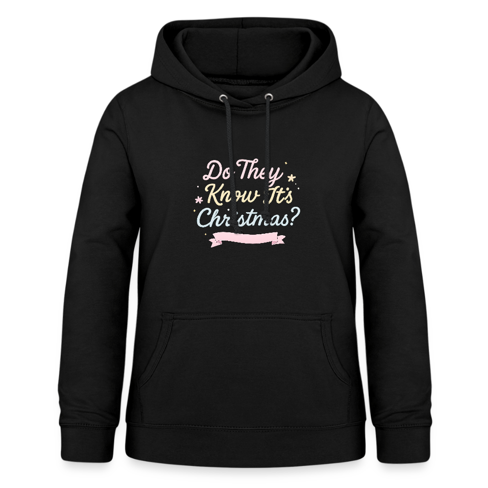 Frauen Hoodie "Do They Know It's Christmas?" - Schwarz