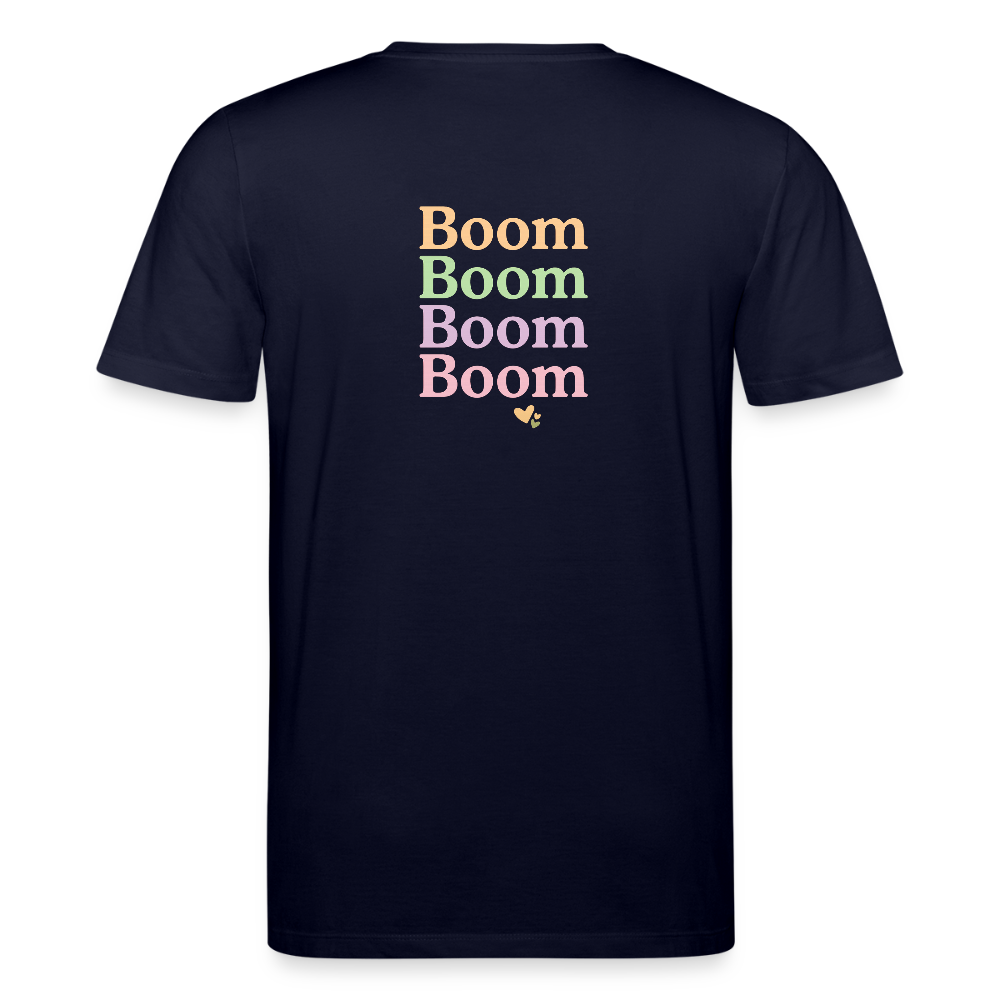 Unisex Bio-T-Shirt "Boom Boom Boom Boom" - Navy