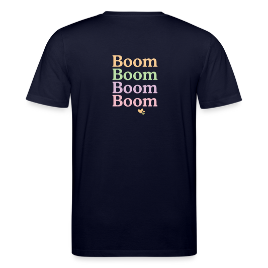 Unisex Bio-T-Shirt "Boom Boom Boom Boom" - Navy