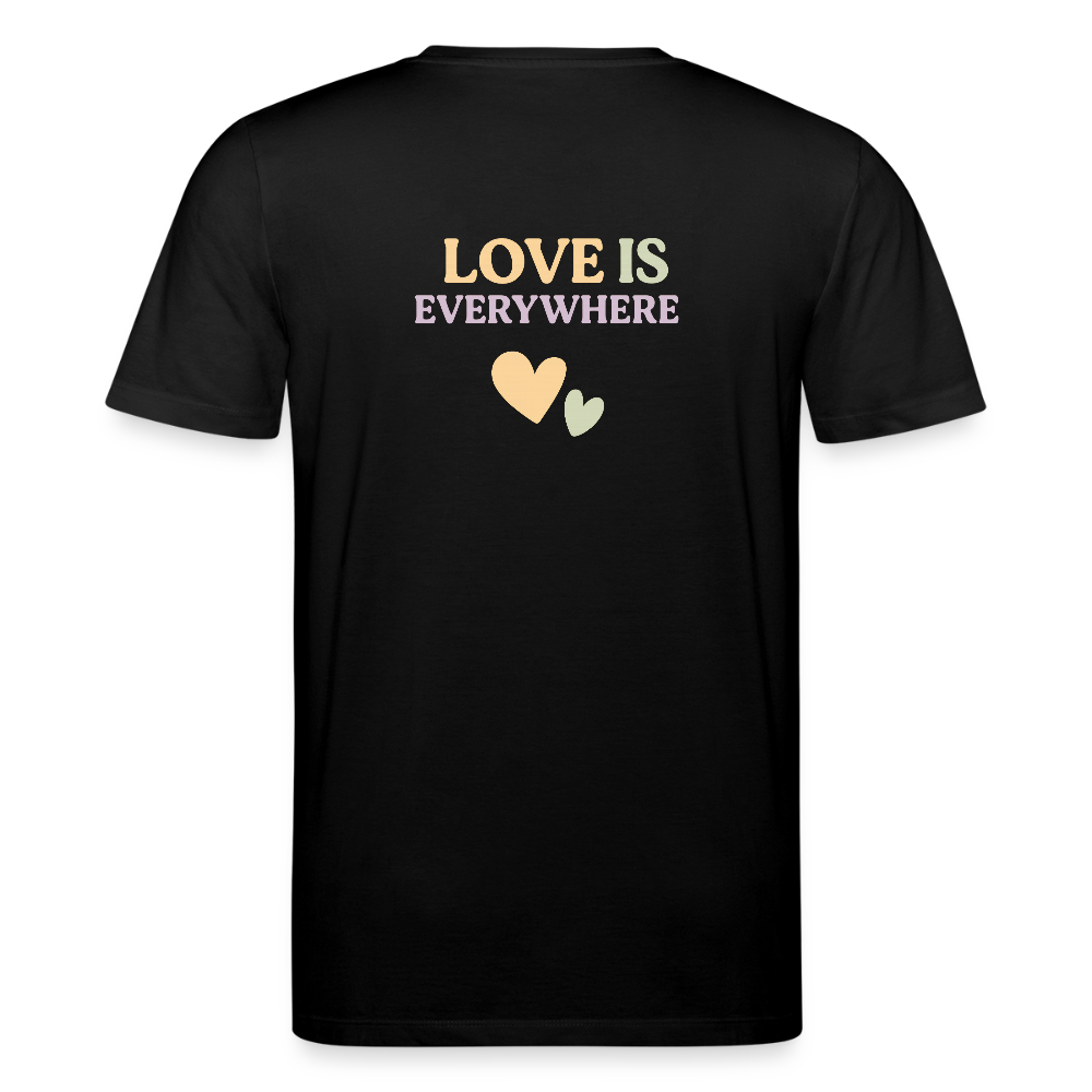 Unisex Bio-T-Shirt "Love is everywhere" - Schwarz