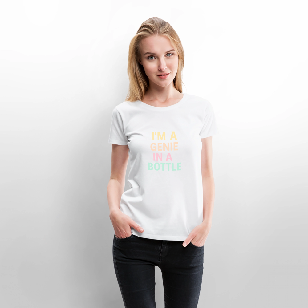 Frauen Premium T-Shirt "genie in a bottle" - Weiß