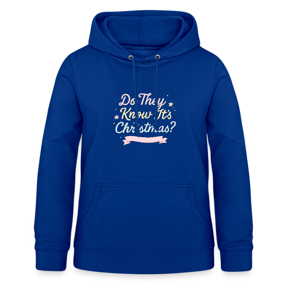 Frauen Hoodie "Do They Know It's Christmas?" - Royalblau