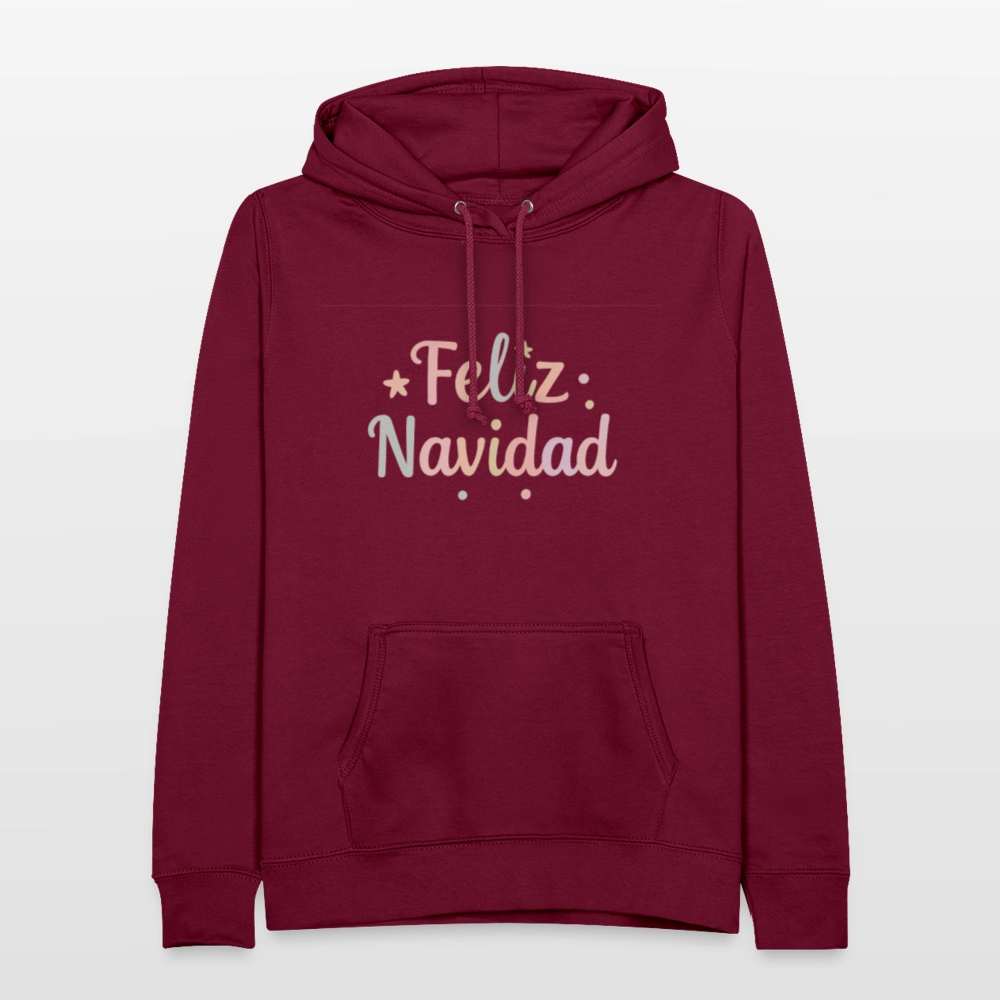 Frauen Hoodie "Feliz Navidad" - Bordeaux