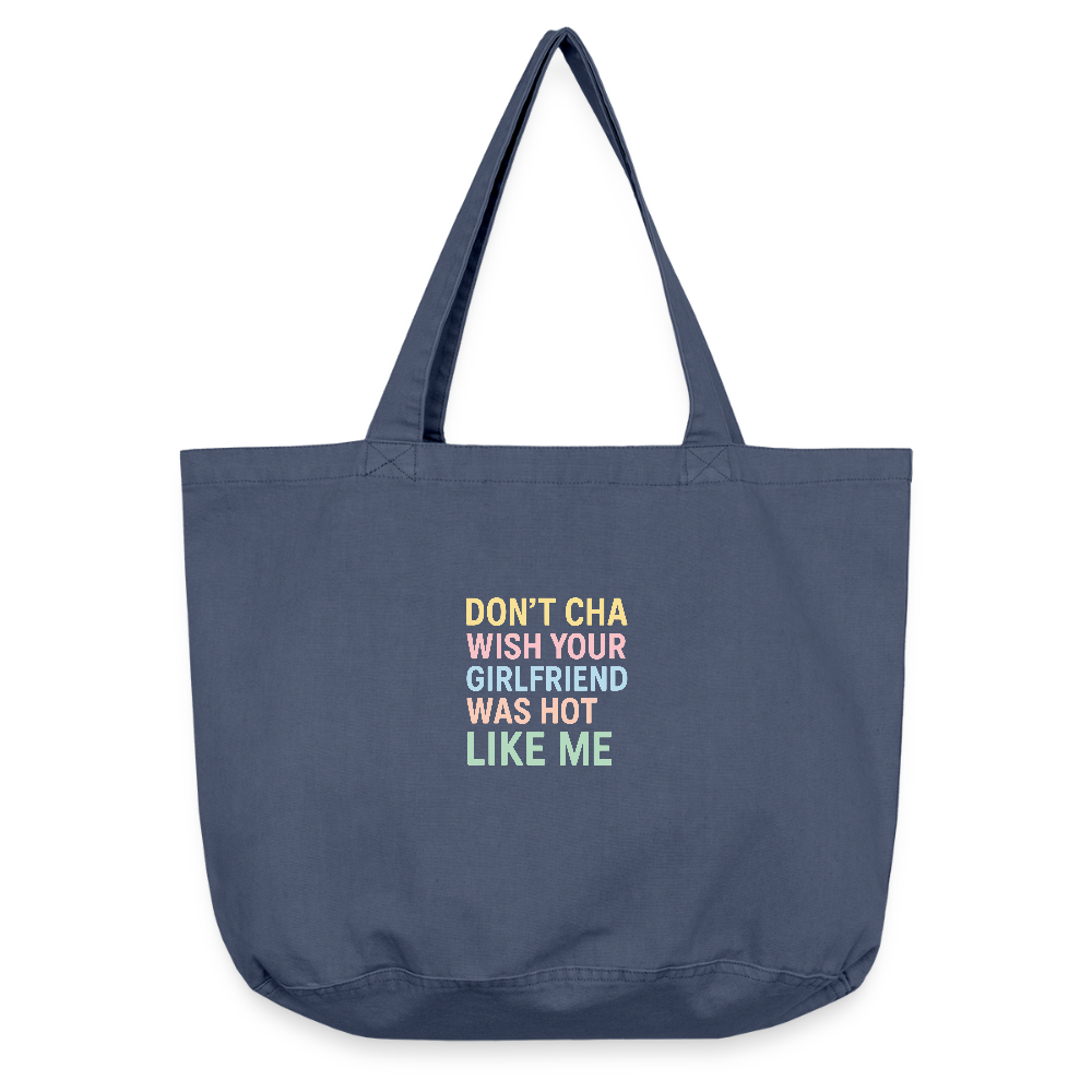 Vintage-Washed Shopper "don't cha" - Vintage Denim