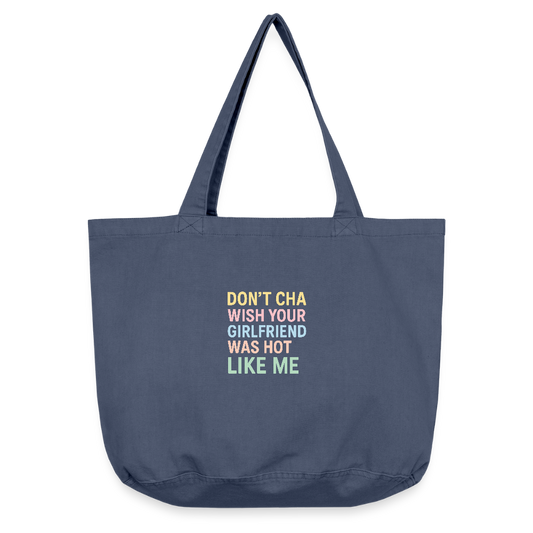 Vintage-Washed Shopper "don't cha" - Vintage Denim