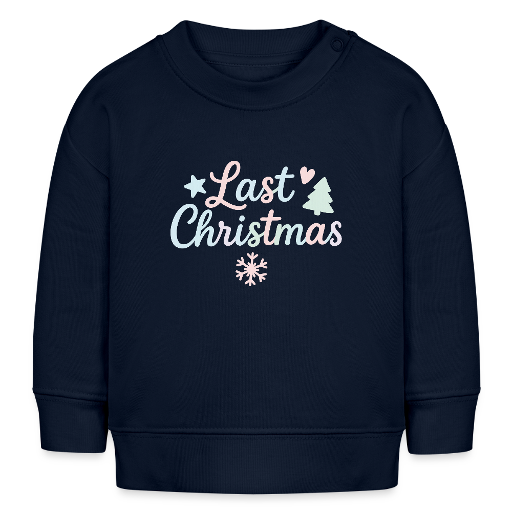 Bio-Sweatshirt "Last Christmas" - Navy